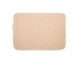 Recycled sherpa laptop sleeve, inner pockets, 13\" colour natural