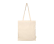 Organic cotton tote bag with spacious compartment 7L 100 g/m2 colour natural