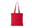 Organic cotton tote bag with spacious compartment 7L 140g/m² colour red