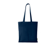 Organic cotton tote bag with spacious compartment 7L 140g/m² colour navy-blue
