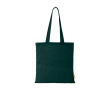 Organic cotton tote bag with spacious compartment 7L 140g/m² colour dark green