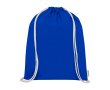 Organic cotton drawstring bag with natural cords 5L 140 g/m² colour royal blue