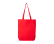 Organic cotton tote bag with wide base 11L 180 g/m2 colour red