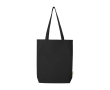 Organic cotton tote bag with wide base 11L 180 g/m2 colour black