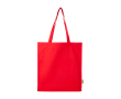 Organic cotton tote bag with side gussets 14L 180gsm colour red