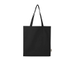 Organic cotton tote bag with side gussets 14L 180gsm colour black