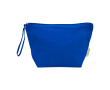 Large organic cotton wash bag with zip and strap 3L 180g/m2 colour royal blue