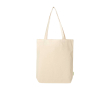 Organic cotton tote bag with wide base 10L 270gsm colour natural