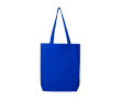 Organic cotton tote bag with wide base 10L 270gsm colour royal blue