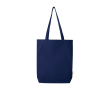 Organic cotton tote bag with wide base 10L 270gsm colour navy-blue
