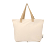 Foldable recycled cotton bag with GRS certificate 7L 140 g/m2 colour natural