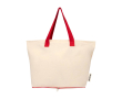 Foldable recycled cotton bag with GRS certificate 7L 140 g/m2 colour red