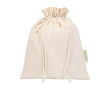 Gift bag with cotton drawstring closure 140 g/m² colour natural