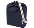 Recycled cotton canvas bag with rope handles 270 g/m² colour navy-blue