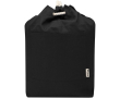 Recycled cotton canvas bag with rope handles 270 g/m² colour black