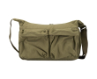 Laptop messenger bag with suitcase strap and hidden pocket 13'' colour dark green