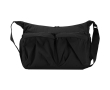 Laptop messenger bag with suitcase strap and hidden pocket 13'' colour black