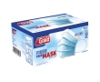 Box of 50 disposable IIR face masks with 3 layers, not printed colour light blue