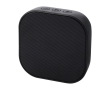 Mini recycled plastic speaker with music controls, 3W colour black