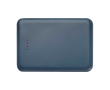 Slim and stylish recycled plastic power bank, 5,000 mAh colour cyan blue