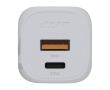 Recycled plastic charger plug with 2 ports, 35W colour white