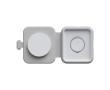Foldable magnetic 2-in-1 wireless travel charger, 15W colour grey