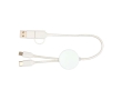 Fast charging cable with recycled plastic and 5-in-1 sync colour white