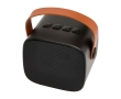 Wireless speaker in recycled plastic with leather strap, 3W colour black
