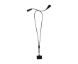 Smartphone lanyard, recycled plastic, 5-in-1 cable, 100W colour black