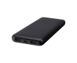 Recycled plastic power bank, 2 cables, 10,000 mAh colour black
