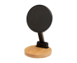 Magnetic folding phone stand, bamboo base colour black