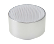 Recycled aluminium Bluetooth speaker with microphone 3W colour silver