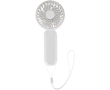 Rechargeable 3-speed portable fan with USB-C colour white