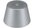 Compact magnetic speaker with aluminium finish and 3 W power colour silver
