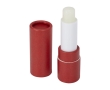 Sustainable lip balm in recycled paper packaging, SPF 15 colour red