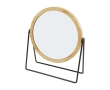360º rotating bamboo standing mirror colour natural
