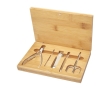 Manicure set in bamboo case including 5 accessories colour natural