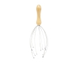 Head massager with 12 wire and rubber prongs colour natural