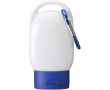 SPF 30 sun cream with integrated carabiner and vanilla fragrance 30ml colour blue