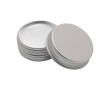Lip balm with aluminium case and SPF 15 protection colour white
