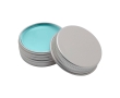 Lip balm with aluminium case and SPF 15 protection colour light blue