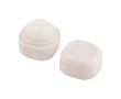 Vanilla lip balm with square plastic case, SPF 15 colour white