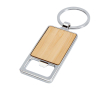 Modern bamboo keyring, bottle opener function colour natural