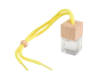 Compact car vent air freshener with vanilla fragrance 8 ml colour yellow