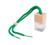 Compact car vent air freshener with vanilla fragrance 8 ml colour green