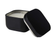 Vanilla scented candle in a square tin 50g colour black