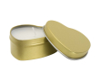 Heart-shaped tin candle with vanilla fragrance 40g colour pink