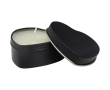 Heart-shaped tin candle with vanilla fragrance 40g colour black