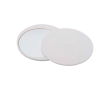 Elegant sliding makeup mirror, quick touch-ups colour white