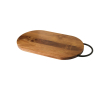 Acacia wood chopping board, ergonomic handle colour wood